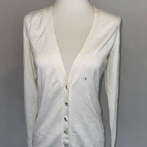 Women’s White Button Down Cardigan